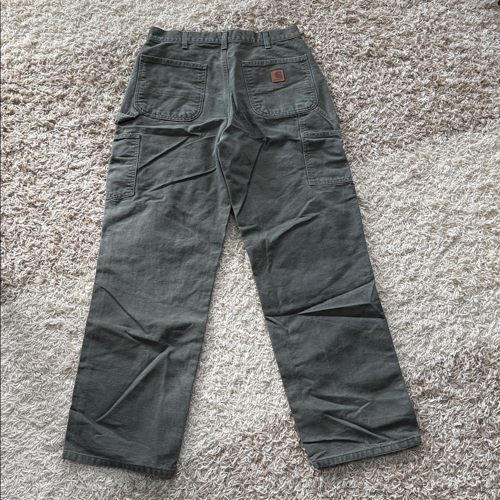 Carhartt Original Dungaree fit 32x32 💯 cotton. Green - Picture 3 of 10